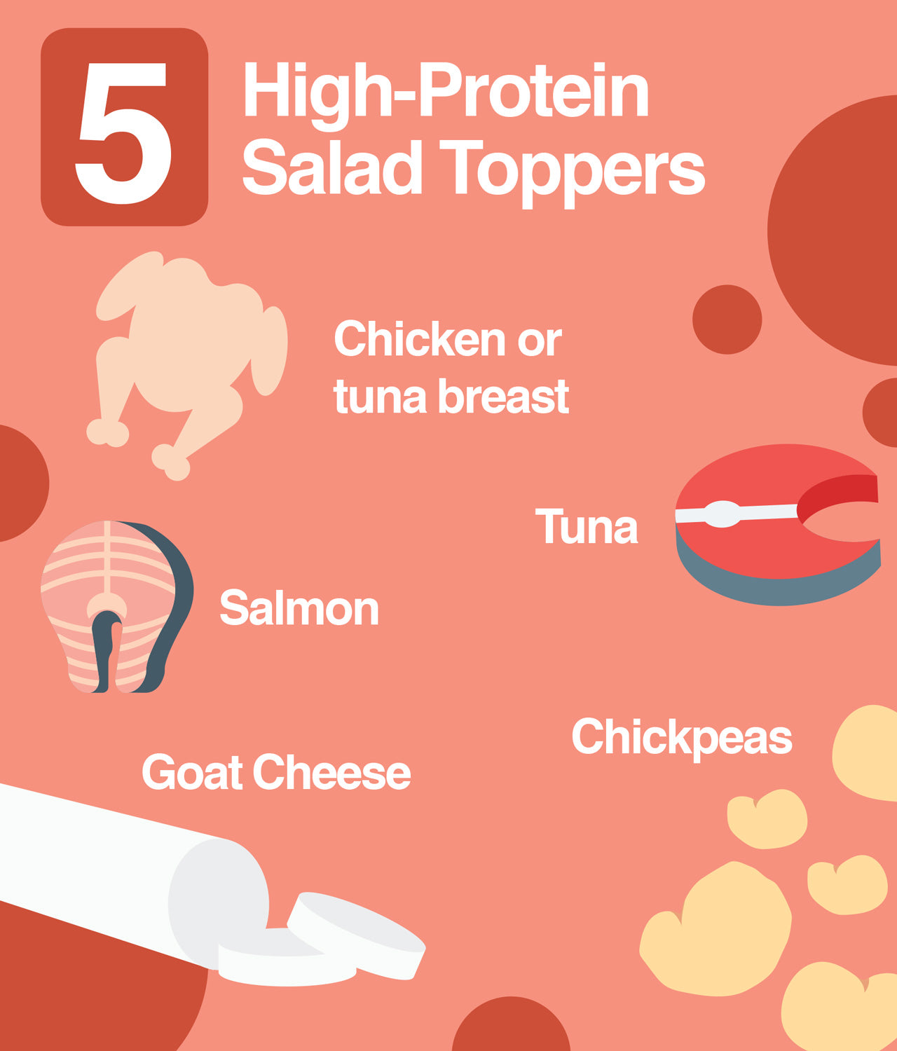 High-protein salad toppers