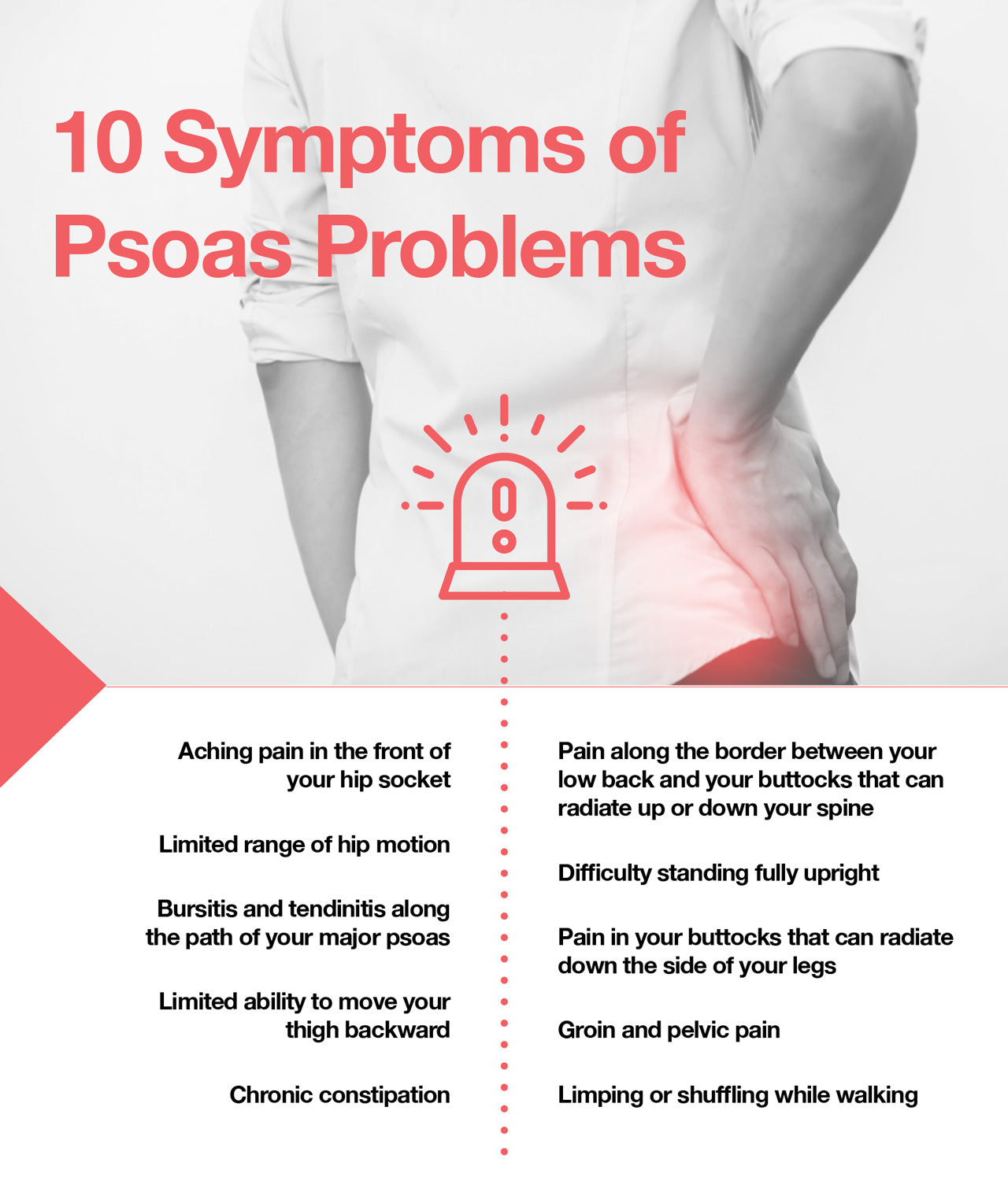 Here are 10 Symptoms of Psoas Problems