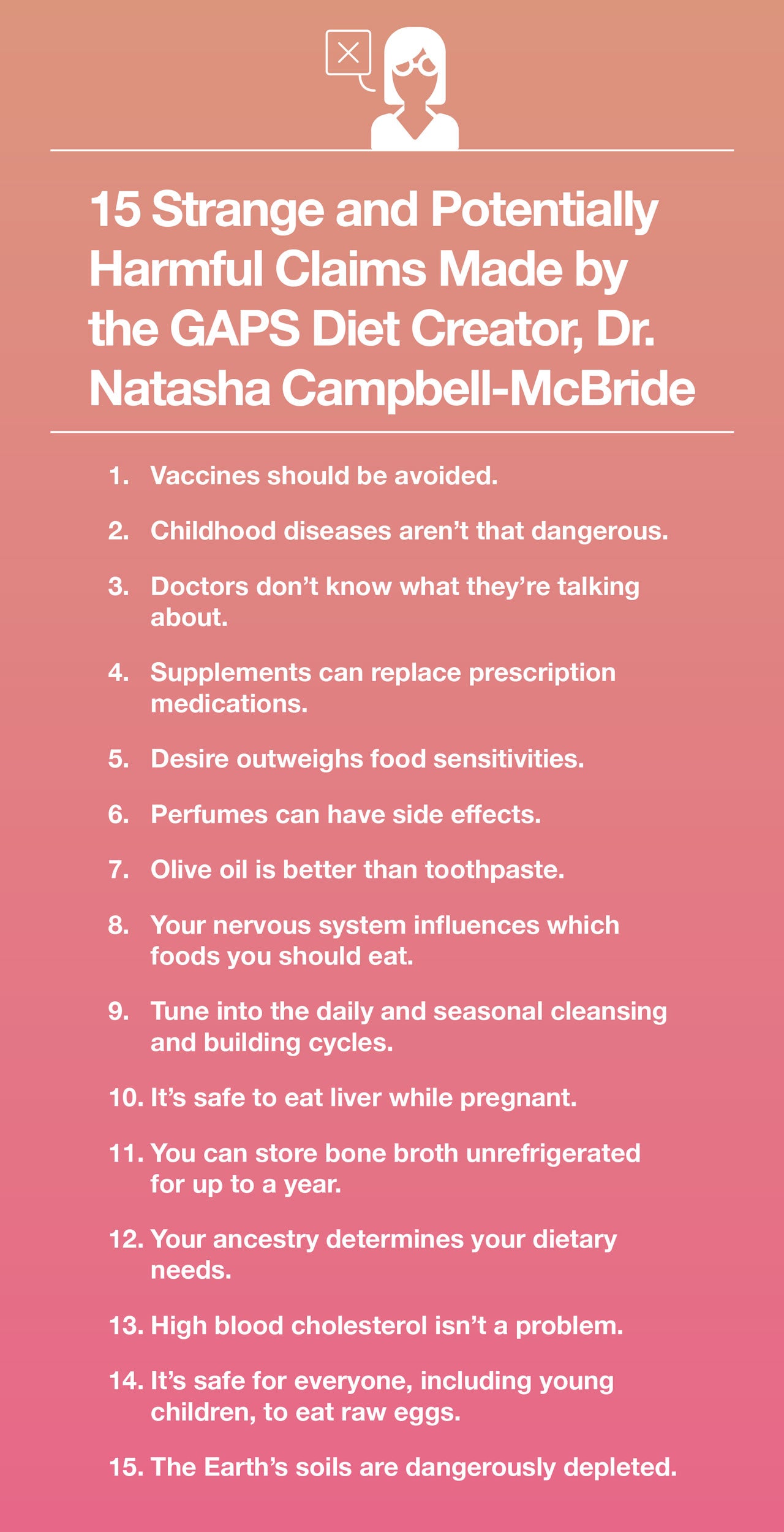 Strange and harmful claims of the GAPS diet