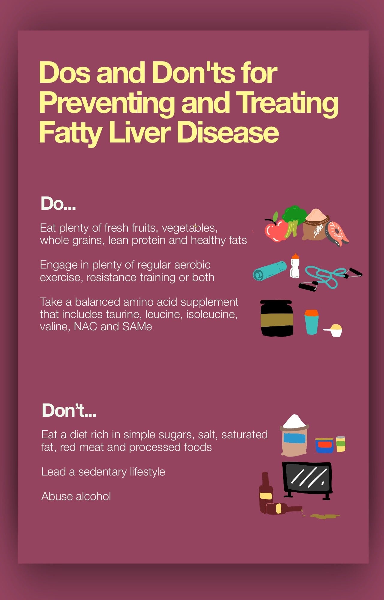 Dos and Don'ts for Preventing and Treating Fatty Liver Disease