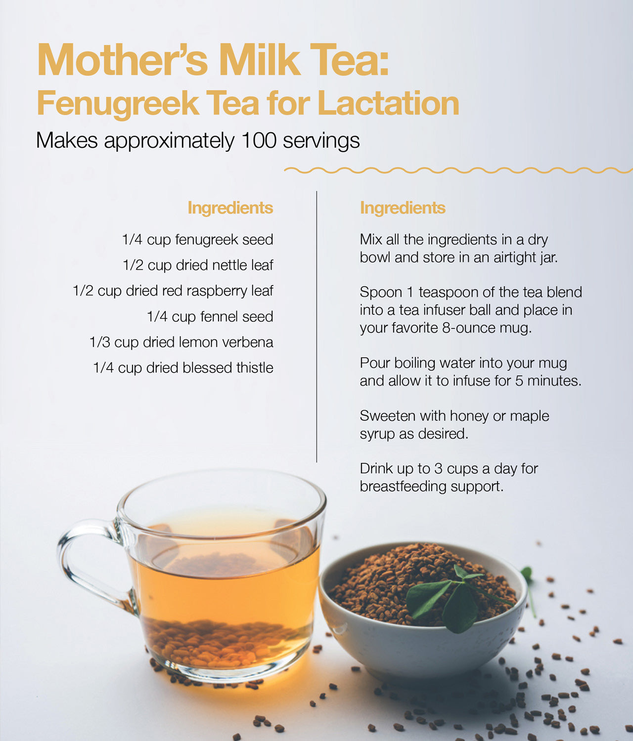 Mother's Milk Tea: Fenugreek Tea for Lactation