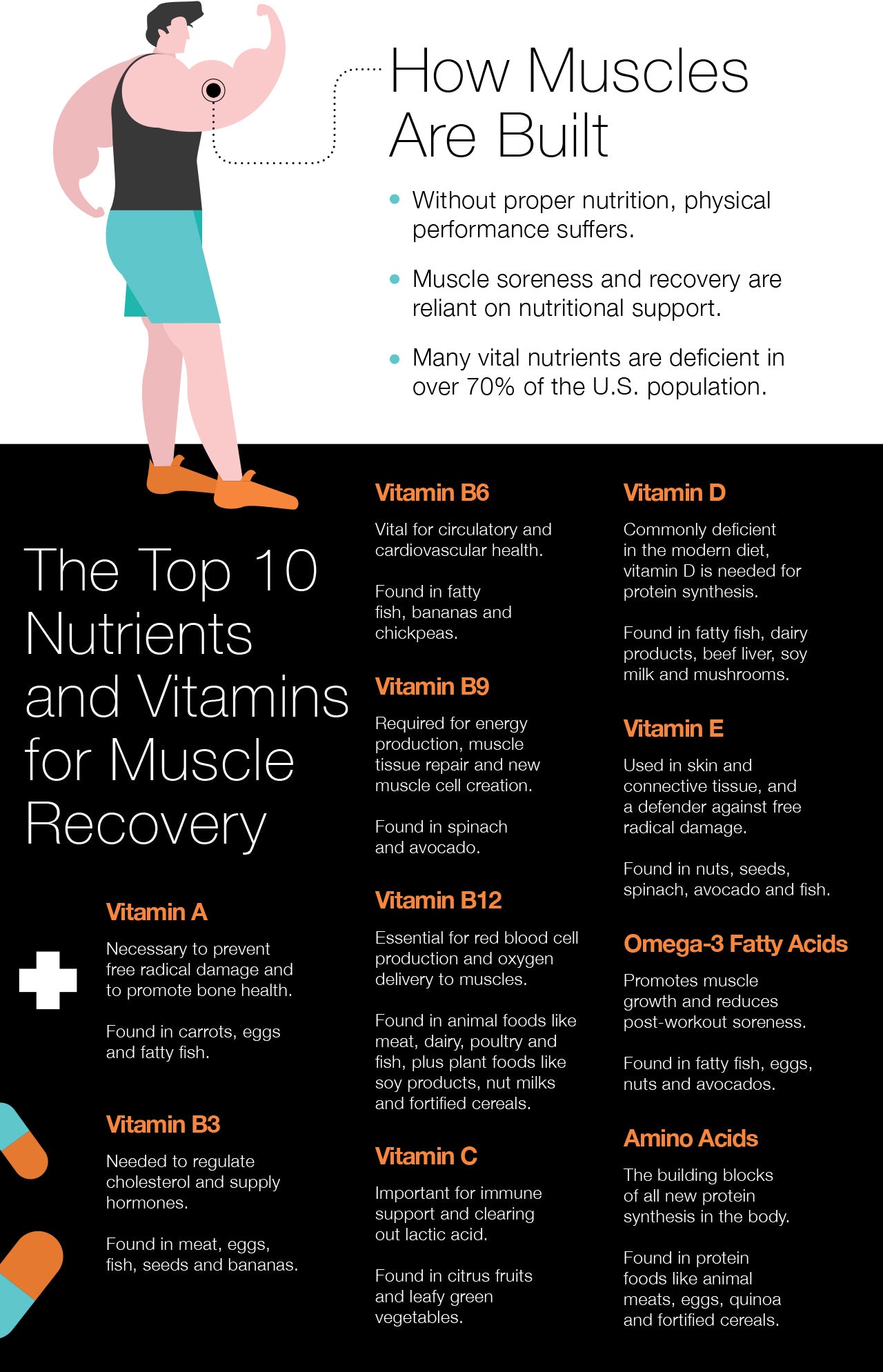 The Top 10 Nutrients and Vitamins for Muscle Recovery