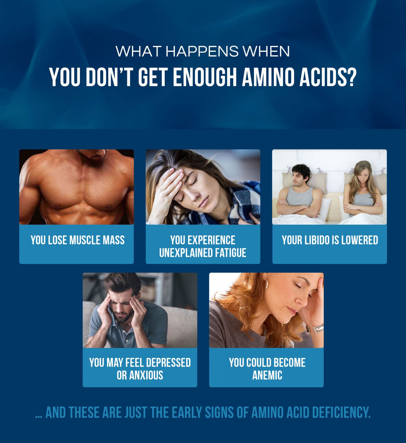 Early signs of Amino Acid deficiency