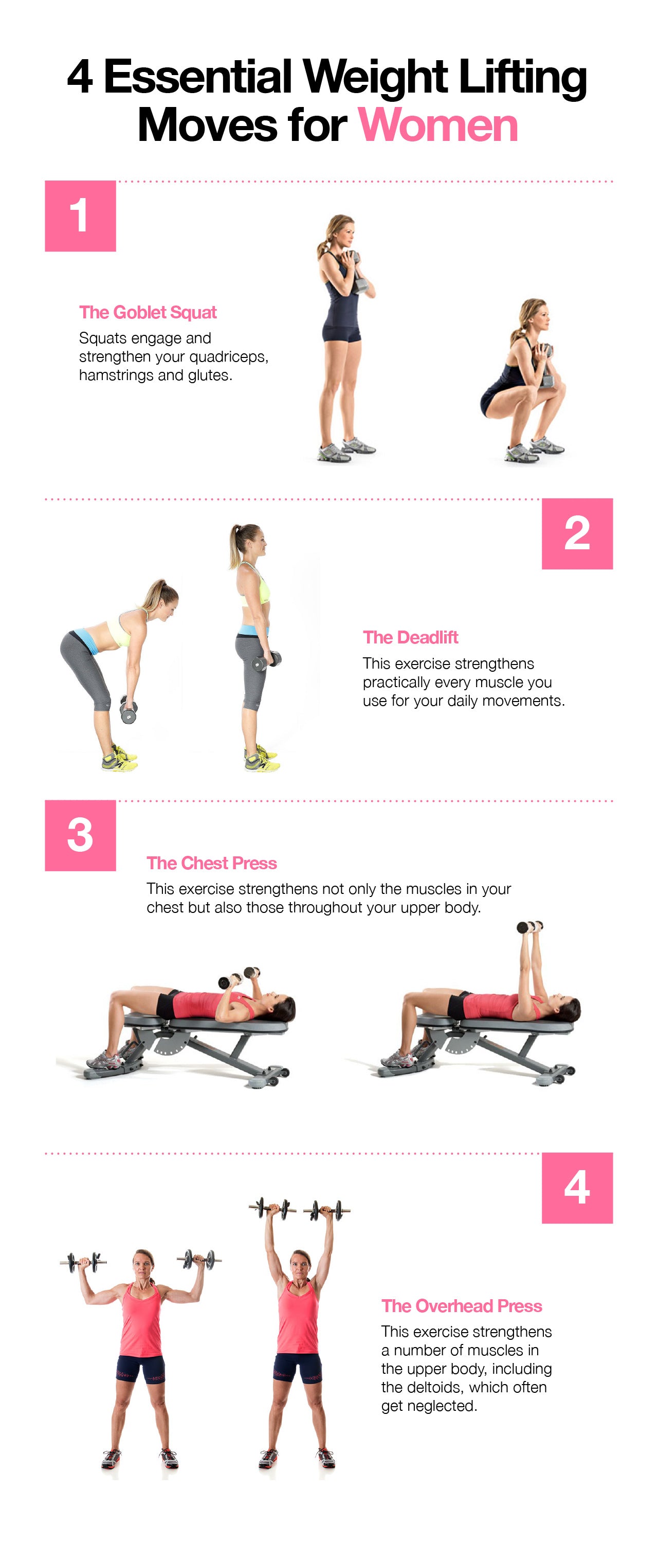 4 Essential Weight Lifting Moves for Women