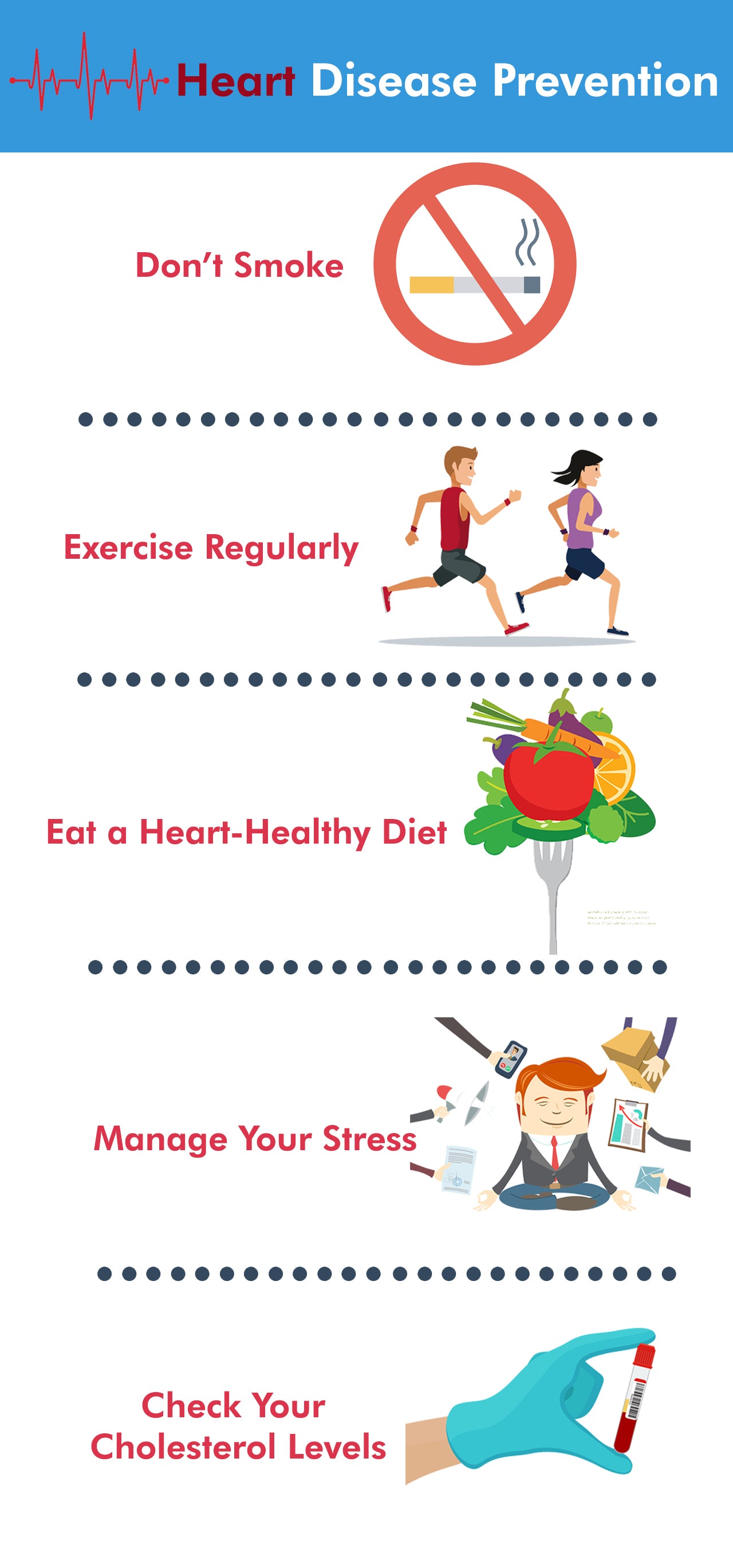 Some risk factors for heart disease are connected to family history and genetics, but others depend on your conscious choices and lifestyle. You can take steps to reduce your risk by following these simple tips for preventing heart disease.